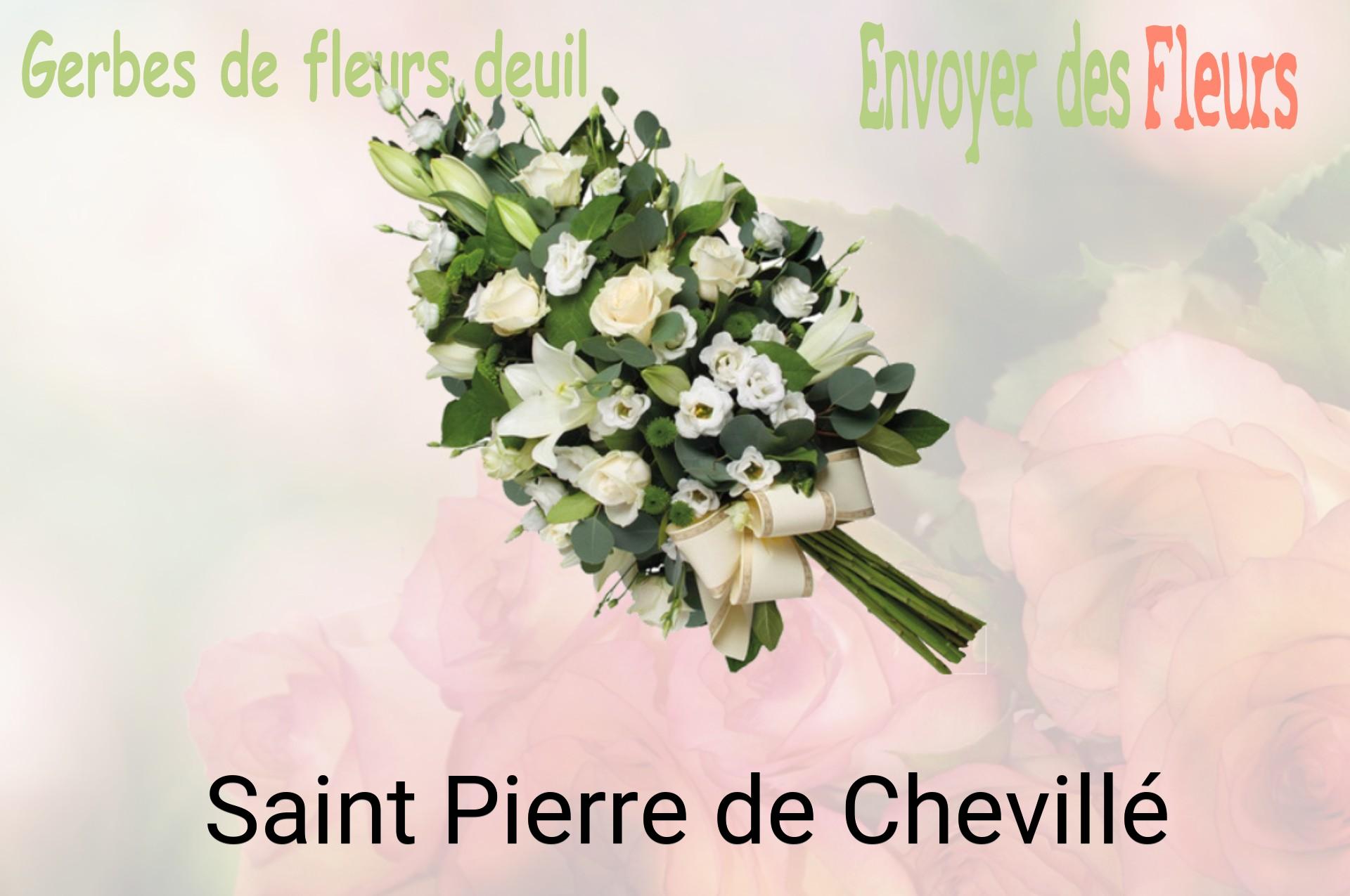 Gerbe de fleurs de deuil livrée à Saint-Pierre-de-Chevillé
